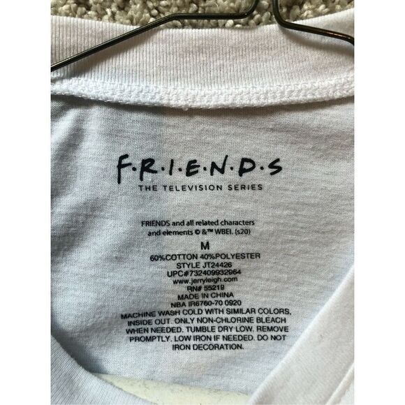 FRIENDS The Television Series Women’s White “F.R.I.E.N.D.S.” Graphic Long Sleeve - Picture 5 of 6